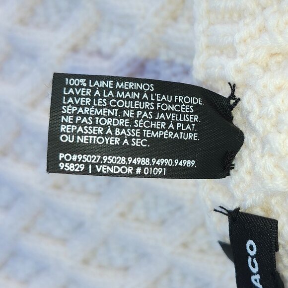 CLUB MONACO Cable Knit Skirt Women's One Size 100% Merino Wool - Picture 3 of 6